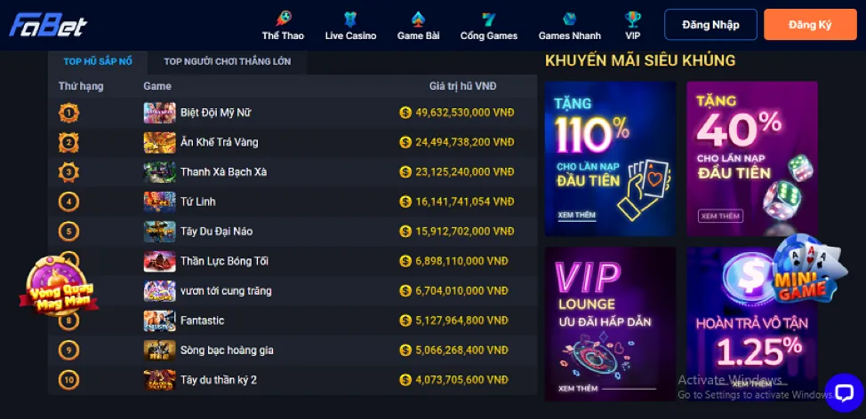 Trò Chơi Đa Dạng fv99 login